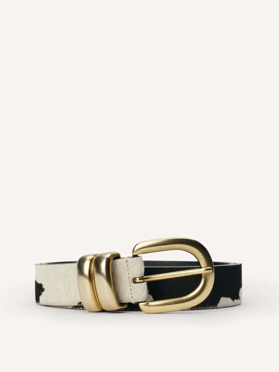 By Malene Birger Women's Cow Print Leather Belt - Zoira Fashion Accessory