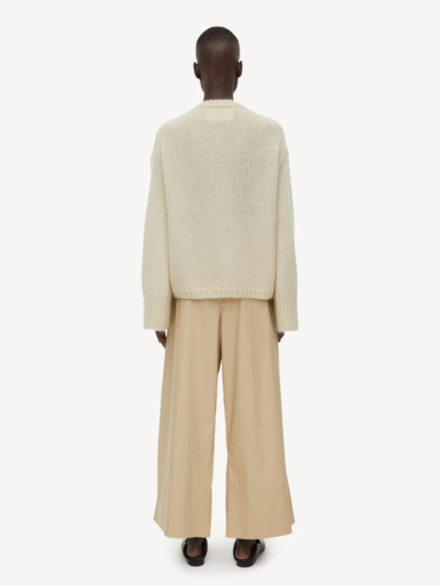 By Malene Birger Women's Cierra Sweater in Lt. Sand | Lightweight Knit Pullover