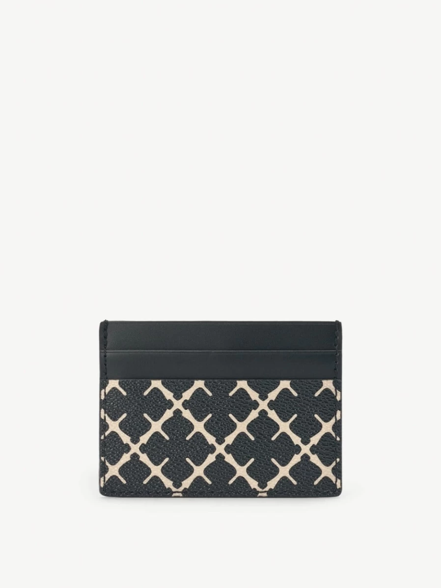 By Malene Birger Elia Black Printed Leather Cardholder for Women