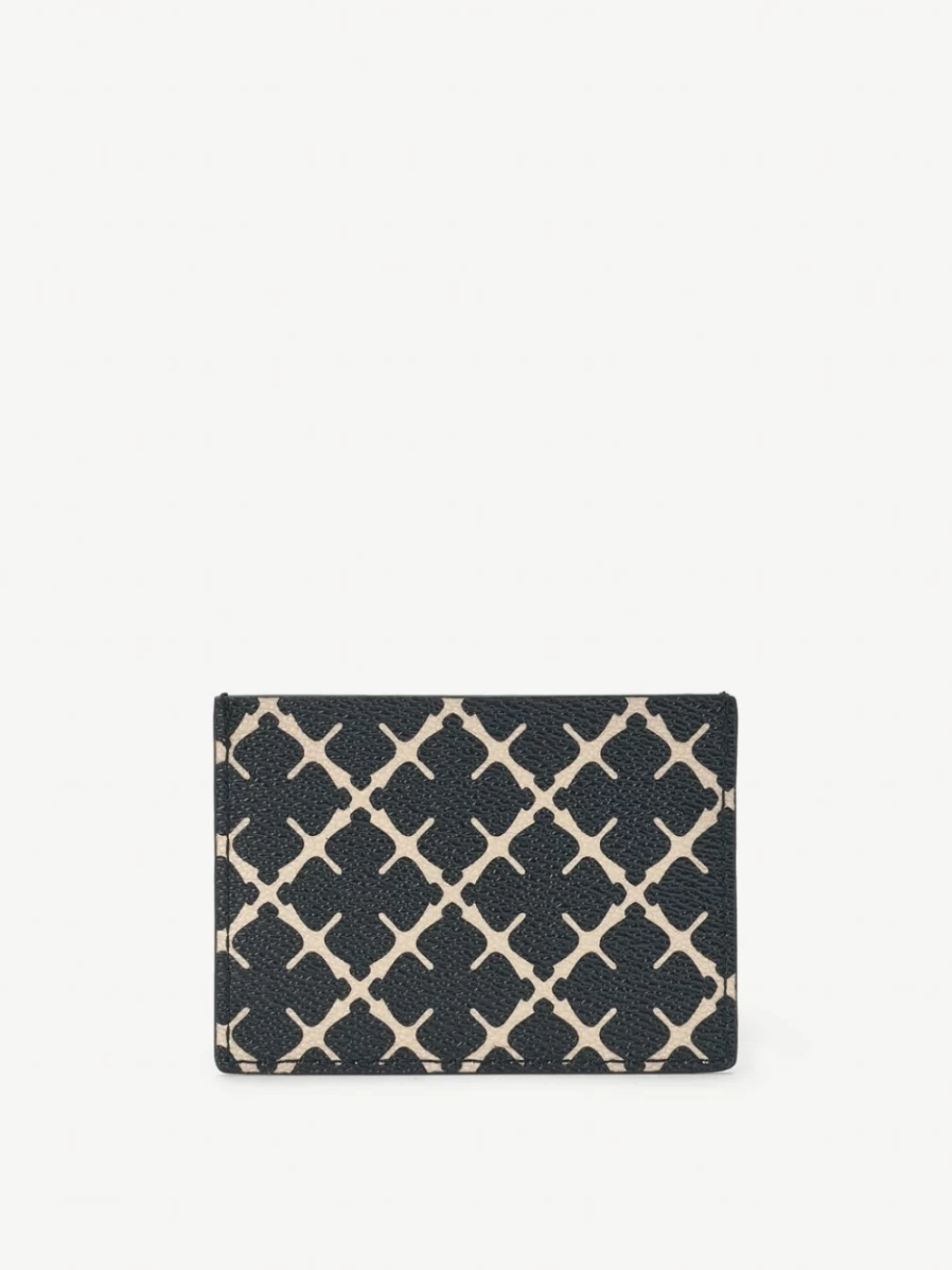By Malene Birger Elia Black Printed Leather Cardholder for Women
