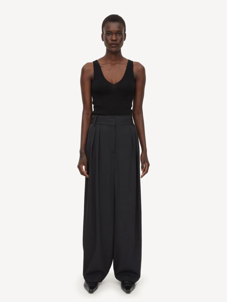 By Malene Birger Women's Black Piscali Mid-Waist Trousers