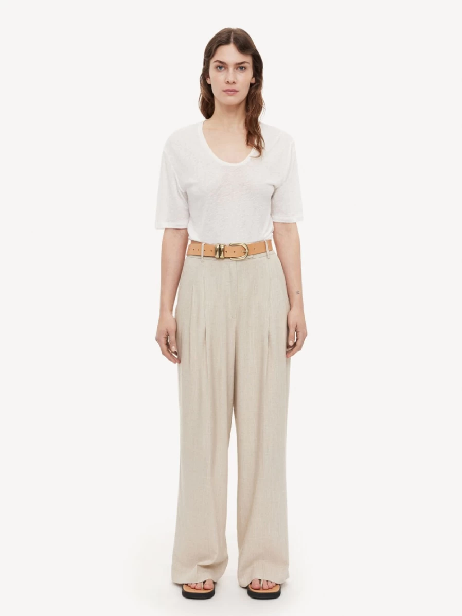 By Malene Birger Women's High-Waisted Undyed Cymbaria Trousers