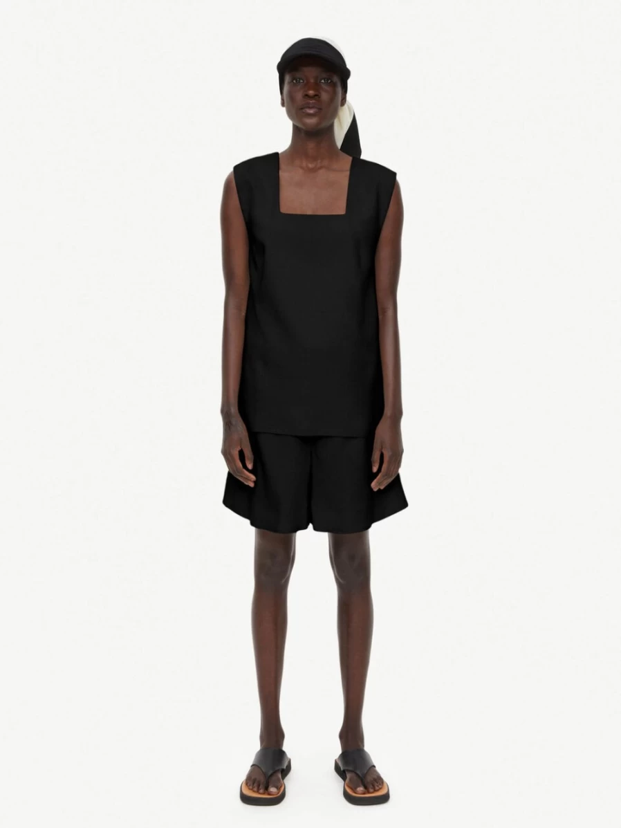 By Malene Birger Women's Black Falda Top Skirt for Elegant Style