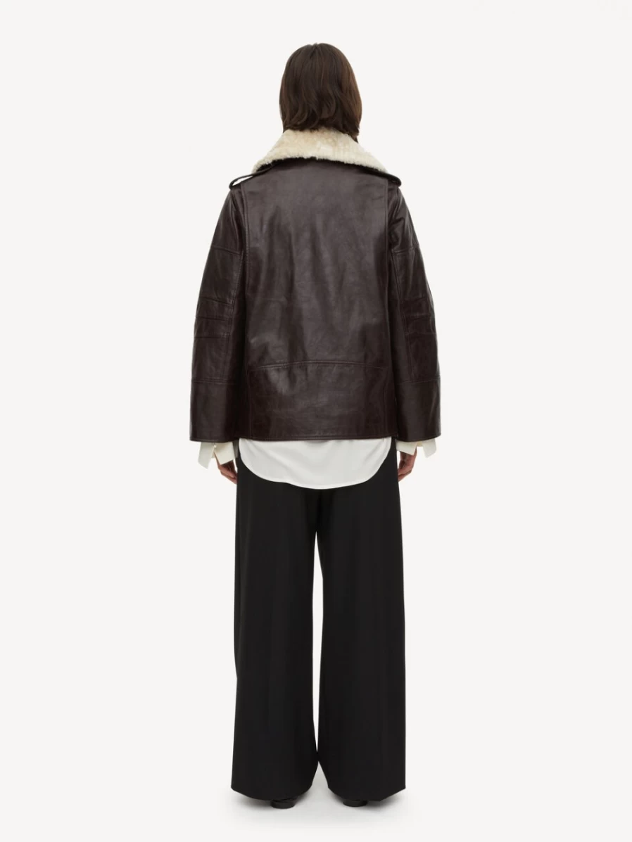 By Malene Birger Women's Earth Powder Beatrisse Leather Jacket