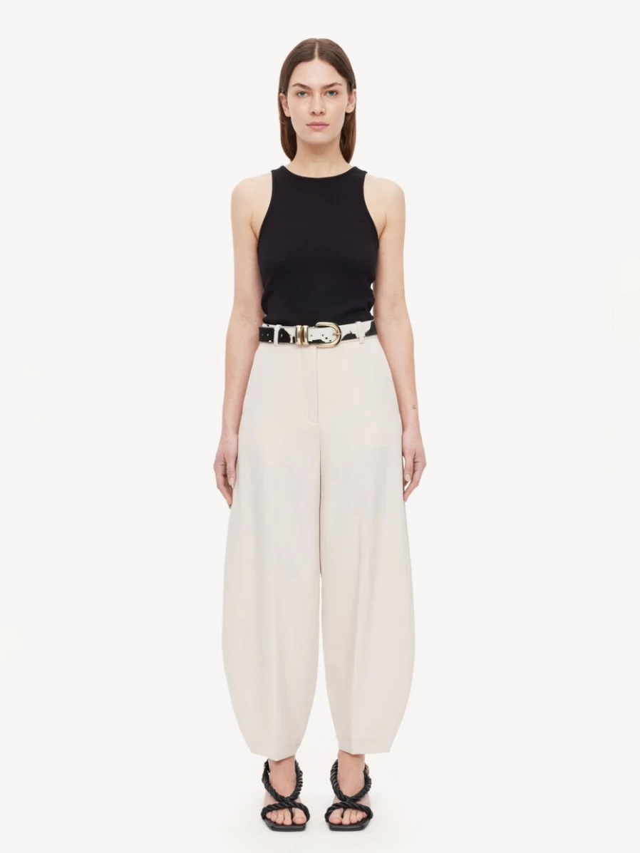 By Malene Birger Women's Carlien High-Waisted Vanilla Cream Trousers