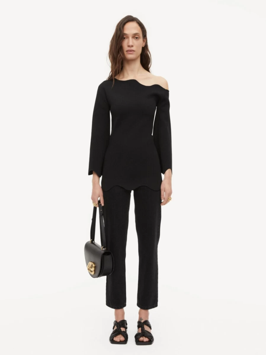 By Malene Birger Vikie Top for Women - Black Elegant Blouse