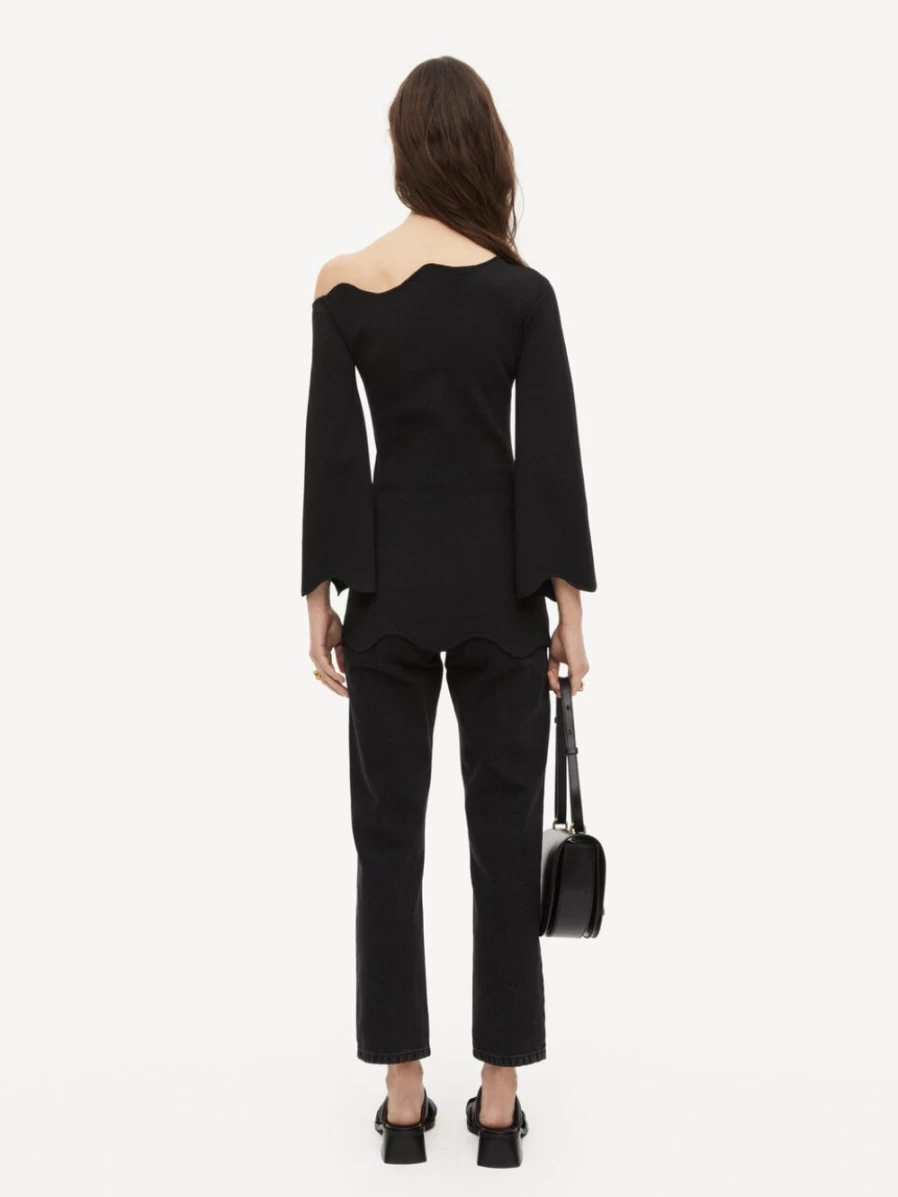 By Malene Birger Vikie Top for Women - Black Elegant Blouse