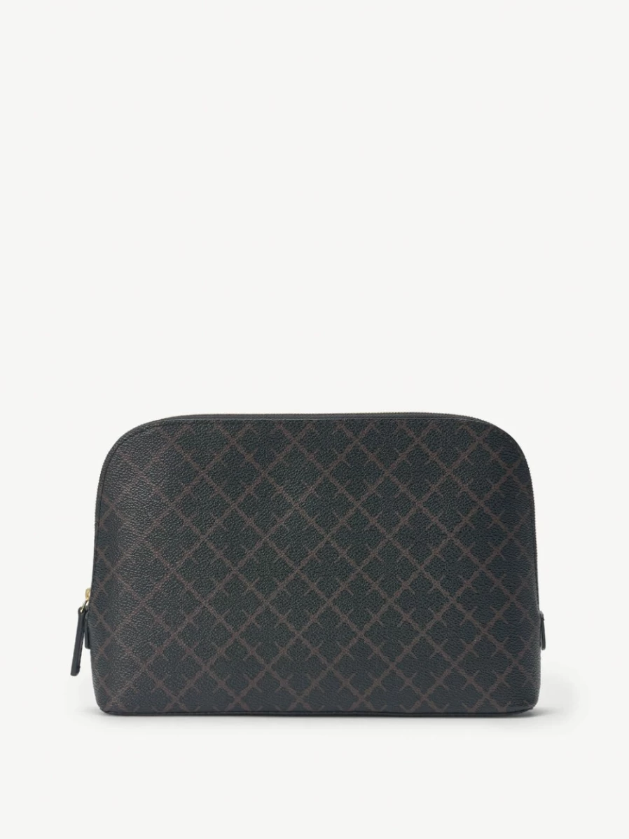 By Malene Birger Bae Medium Cosmetics Case for Women - Dark Chocolate Travel Makeup Bag