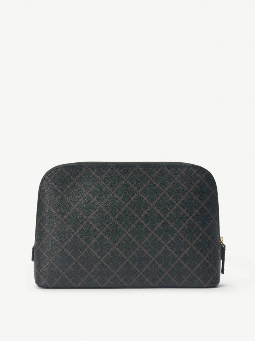 By Malene Birger Bae Medium Cosmetics Case for Women - Dark Chocolate Travel Makeup Bag