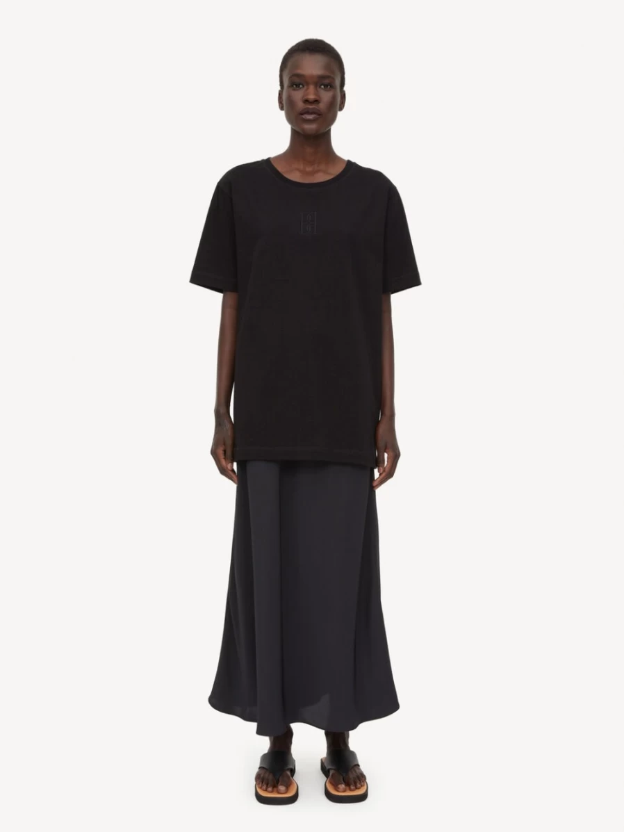 By Malene Birger Women's Black Cotton T-Shirt - Fayeh Classic Fit Tee