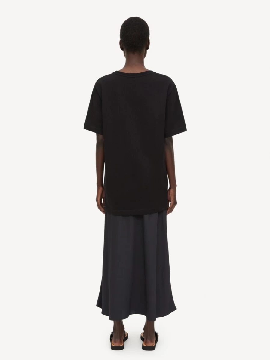 By Malene Birger Women's Black Cotton T-Shirt - Fayeh Classic Fit Tee