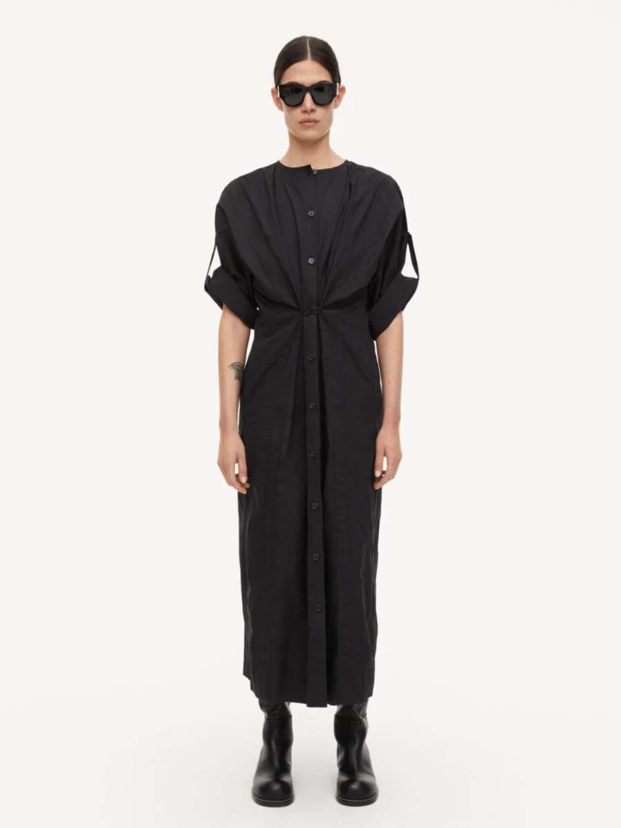By Malene Birger Women's Black Organic Cotton Shirt Dress - Annielle Style