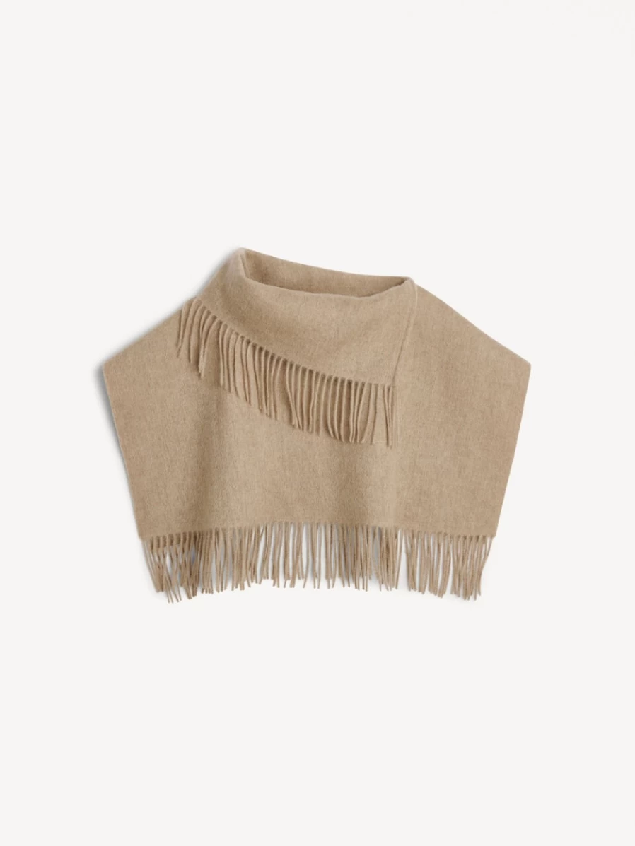 By Malene Birger Women's Turtla Wool Fringe Bib Scarf - Grey Brown Melange