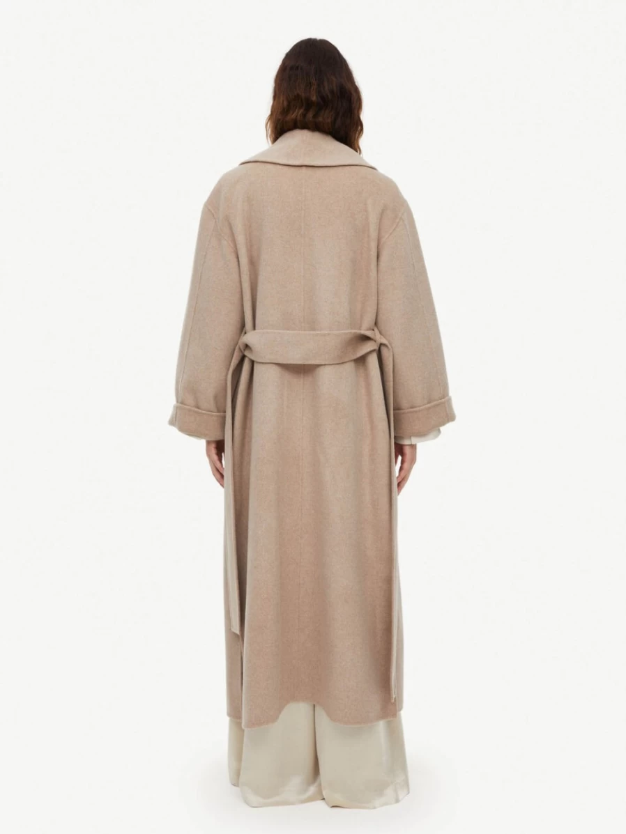 By Malene Birger Trullem Women's Wool Coat in Grey Brown Melange