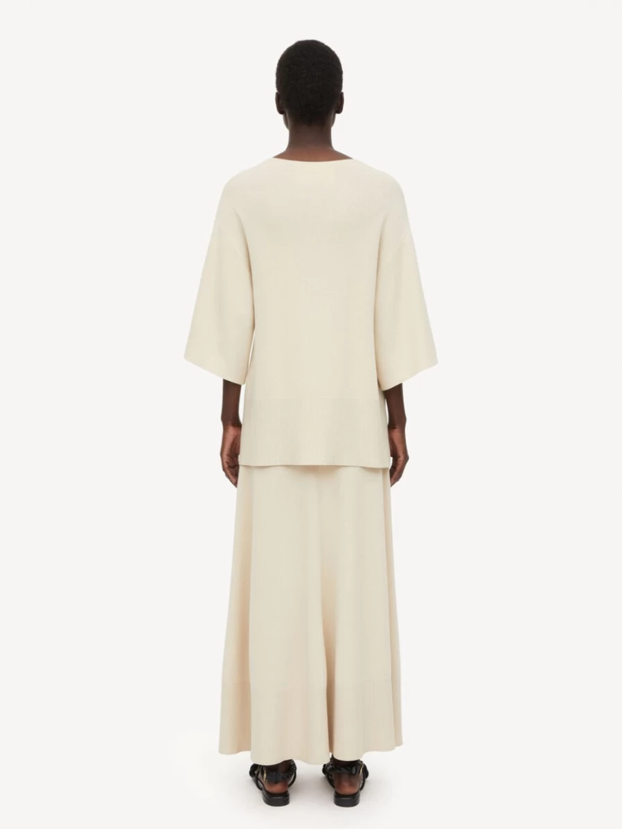 By Malene Birger Women's Wood Ribbed-Knit Thelia Top