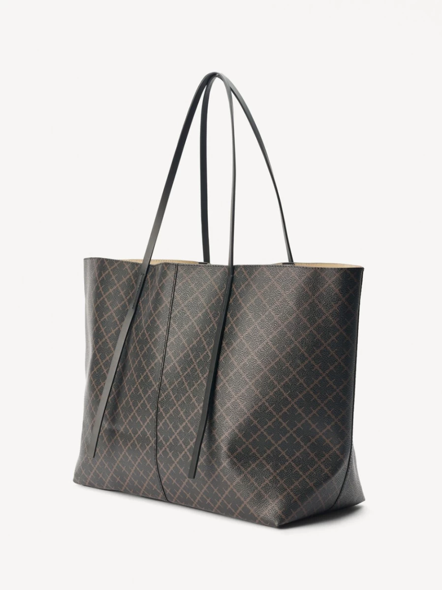 By Malene Birger Women's Dark Chocolate Abi Printed Tote Bag