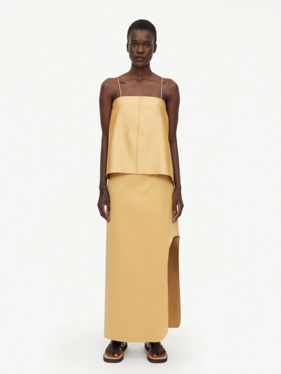 By Malene Birger Women's Light Camel Cotton-Blend Top | Trinola