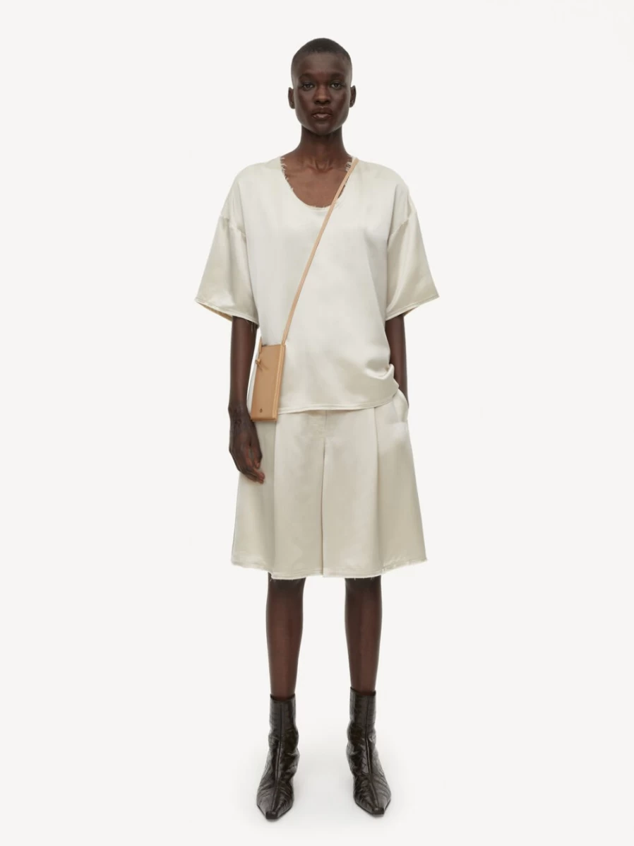 By Malene Birger Women's Pilavis Top in Lt. Sand | Lightweight Casual Blouse