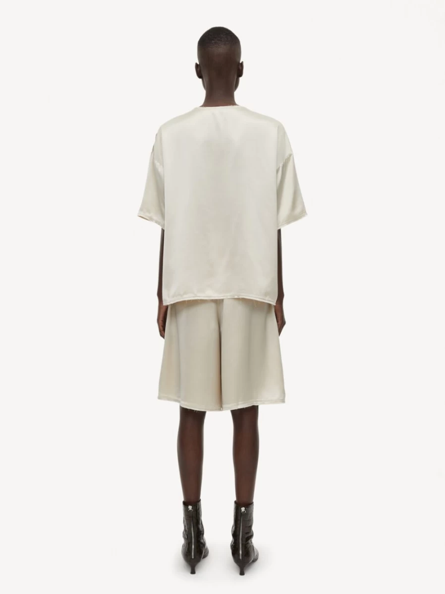 By Malene Birger Women's Pilavis Top in Lt. Sand | Lightweight Casual Blouse
