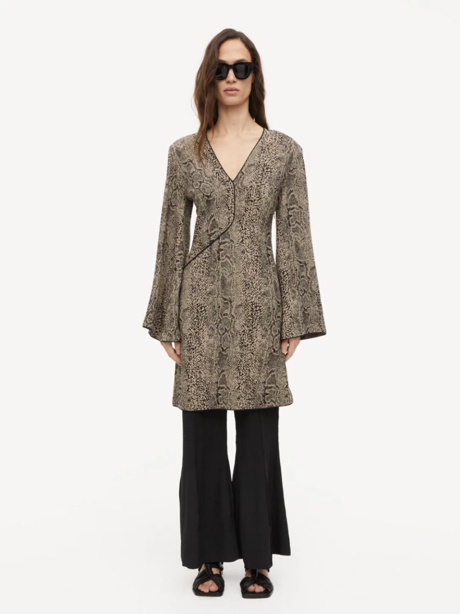 By Malene Birger Women's Iseia Midi Dress in Snake Jacquard Print