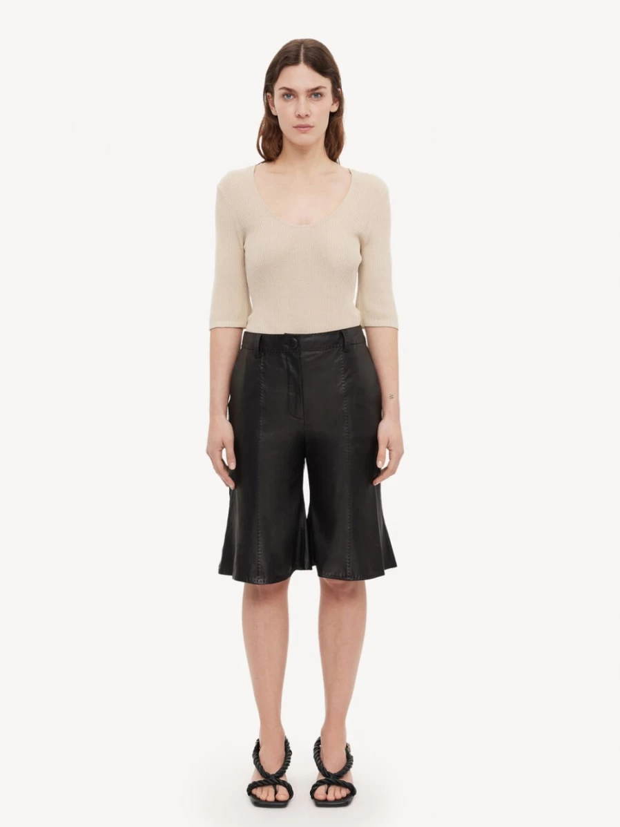 By Malene Birger Women's Wood Ribbed-Knit Top - Remona