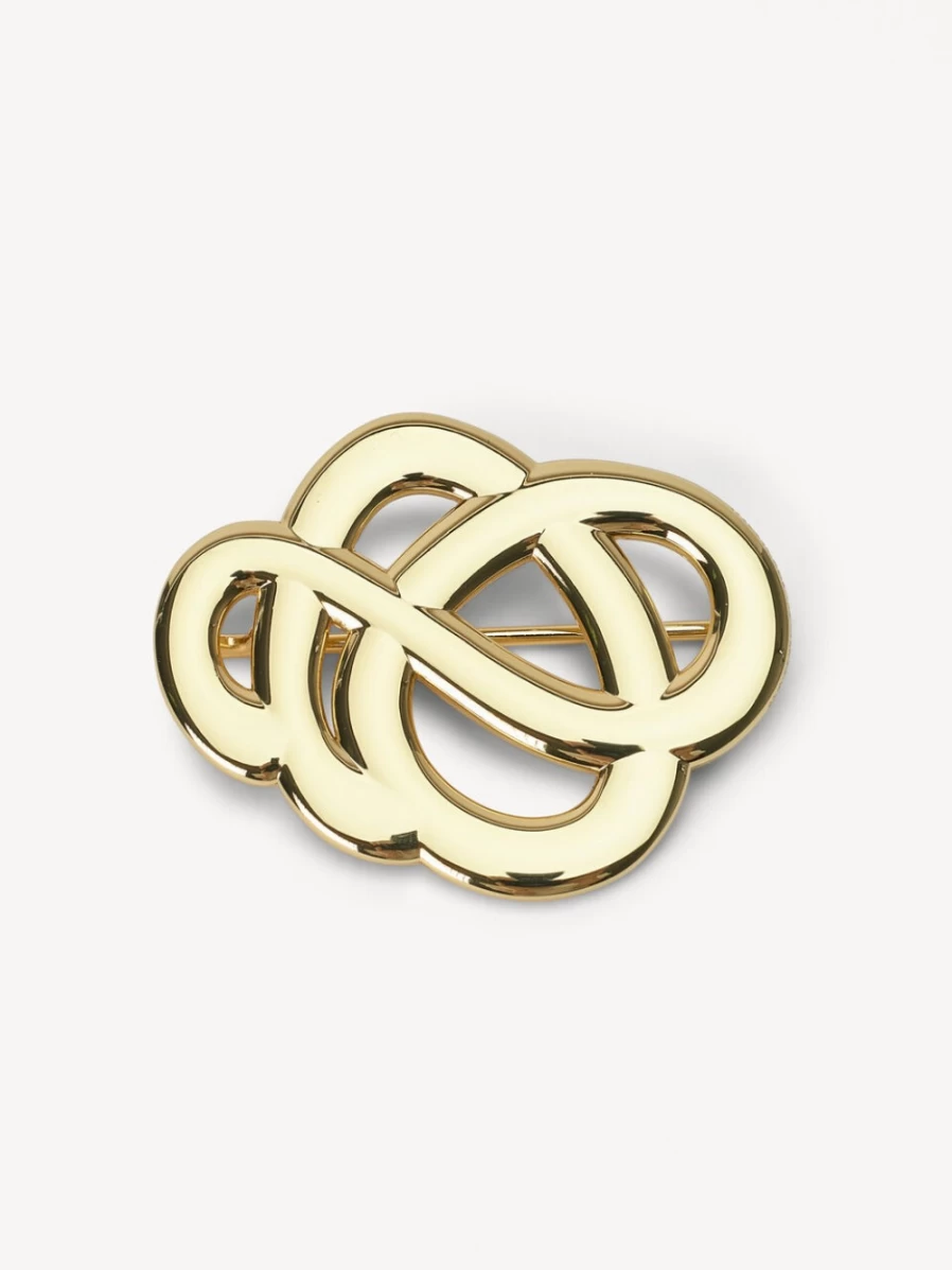 By Malene Birger Gold Brooch for Women - Elegant Broche Jewelry