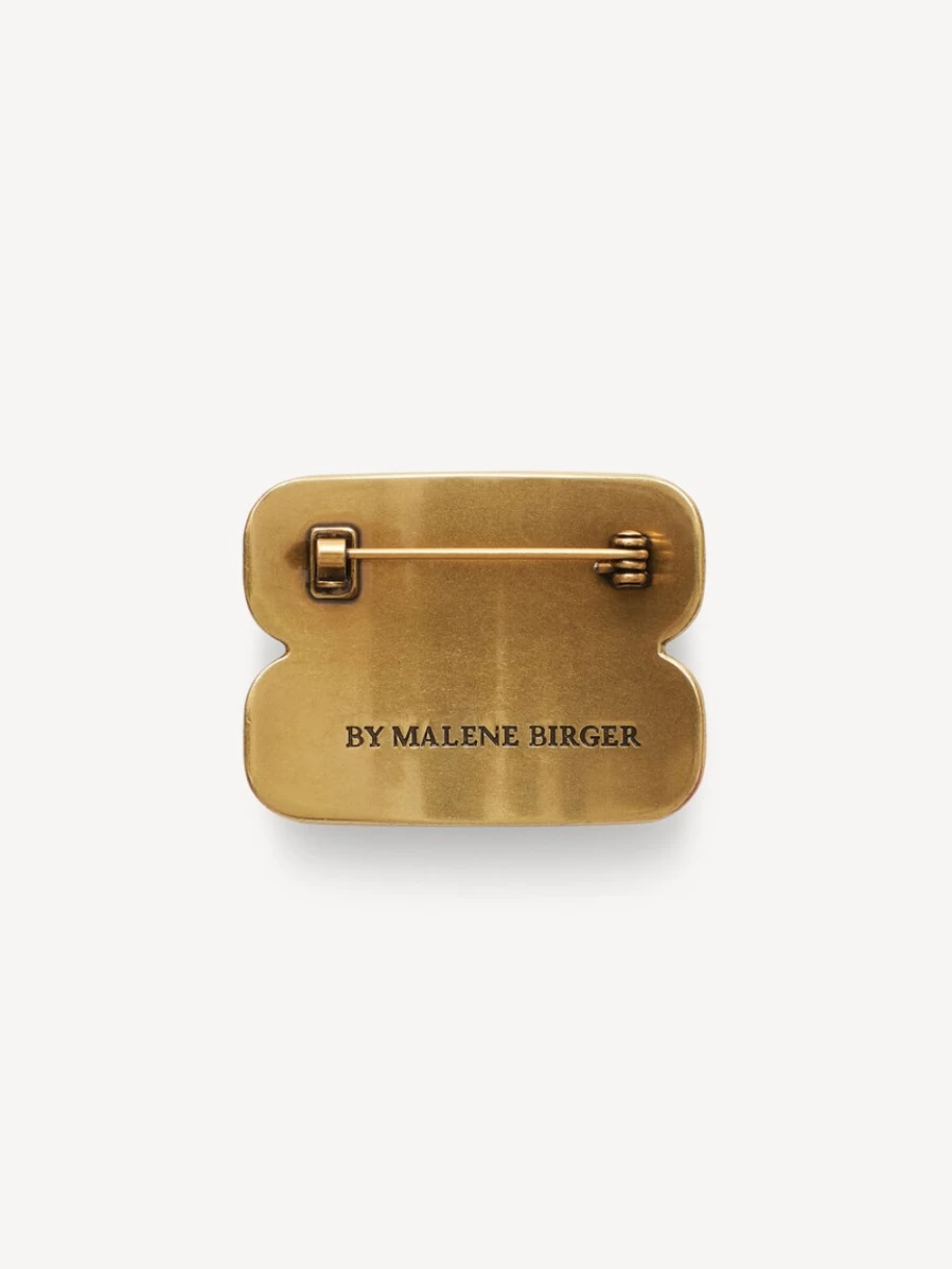 By Malene Birger Ouna Gold Brooch for Women - Elegant Fashion Jewelry Pin