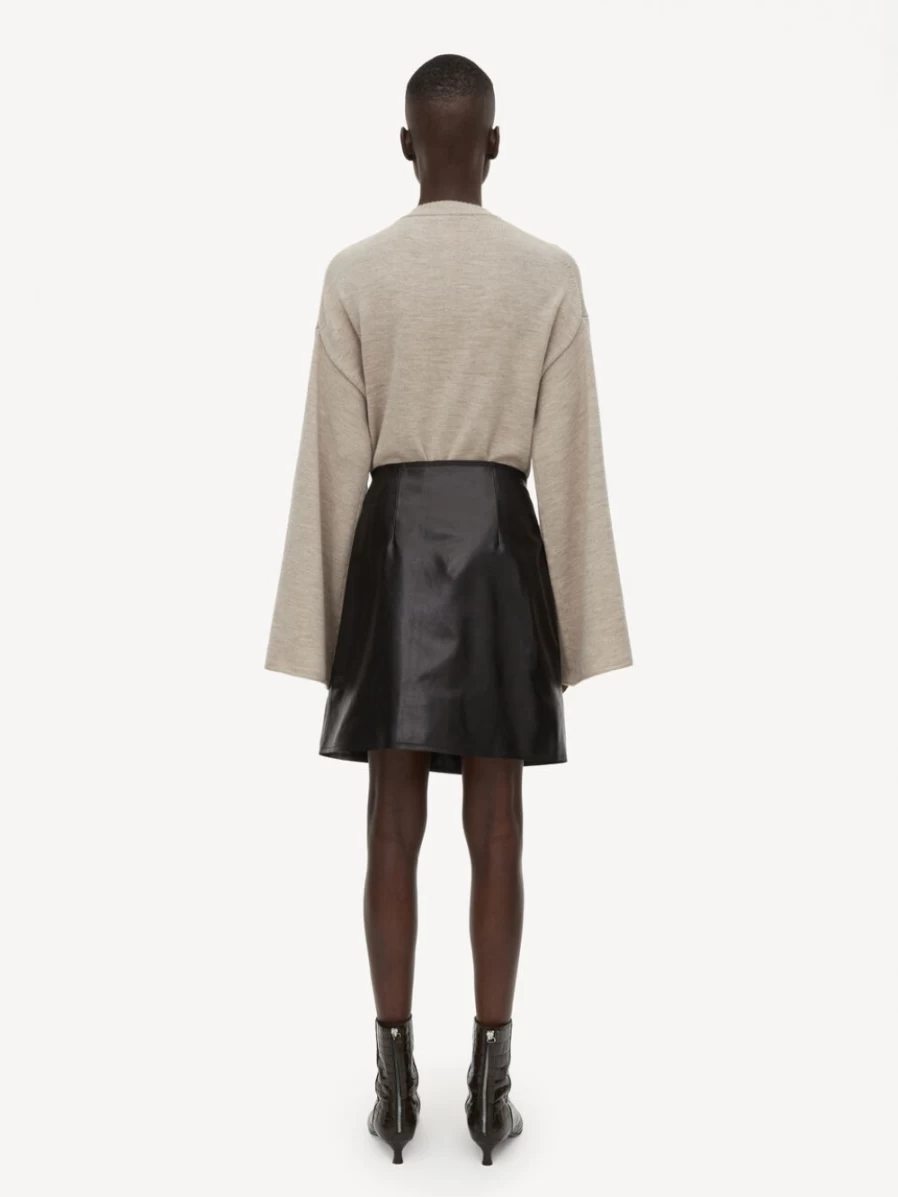 By Malene Birger Esmaa Black Genuine Leather Skirt for Women