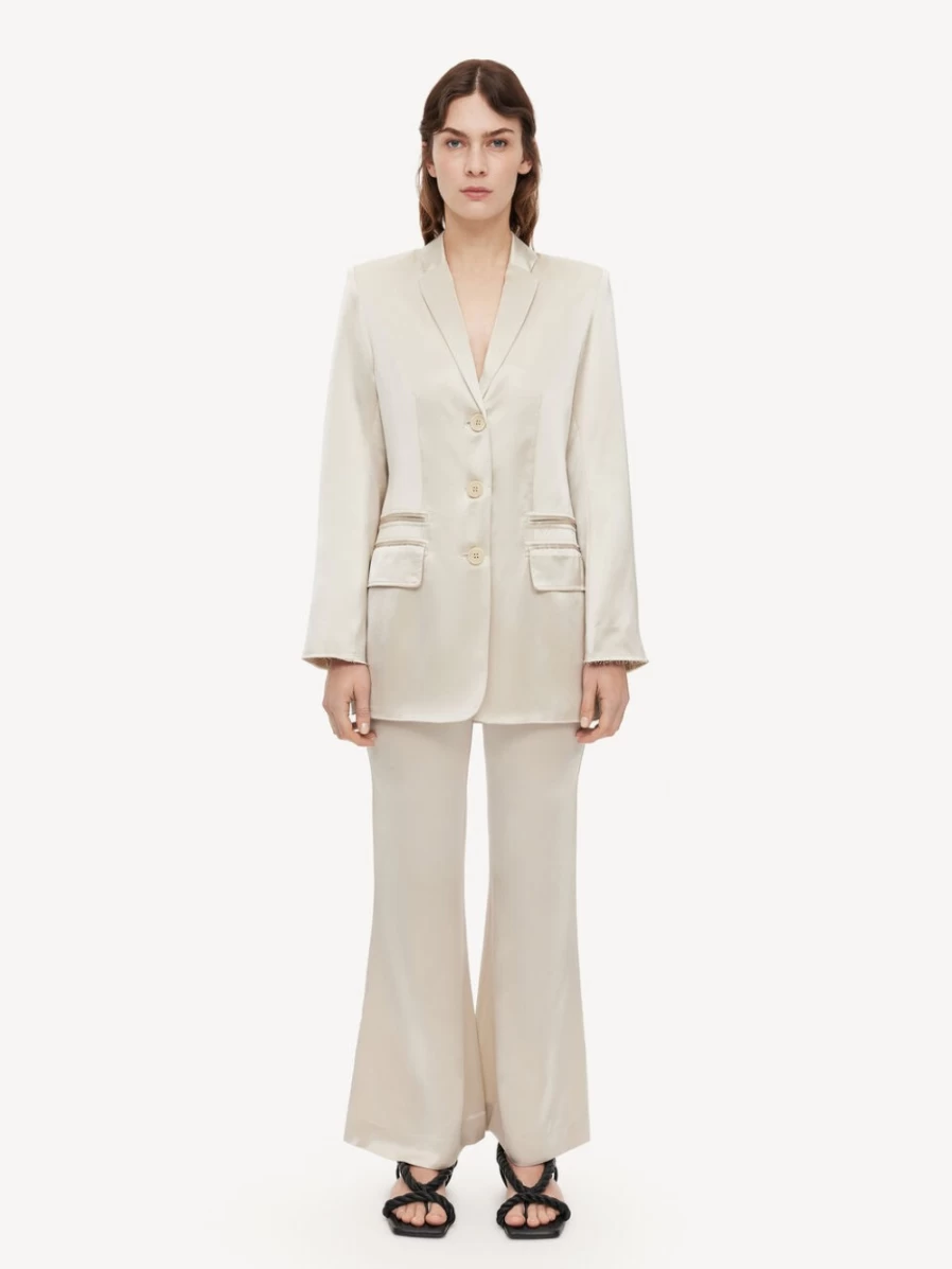 "By Malene Birger Women's Lt. Sand Porter Blazer | Lightweight Tailored Jacket"