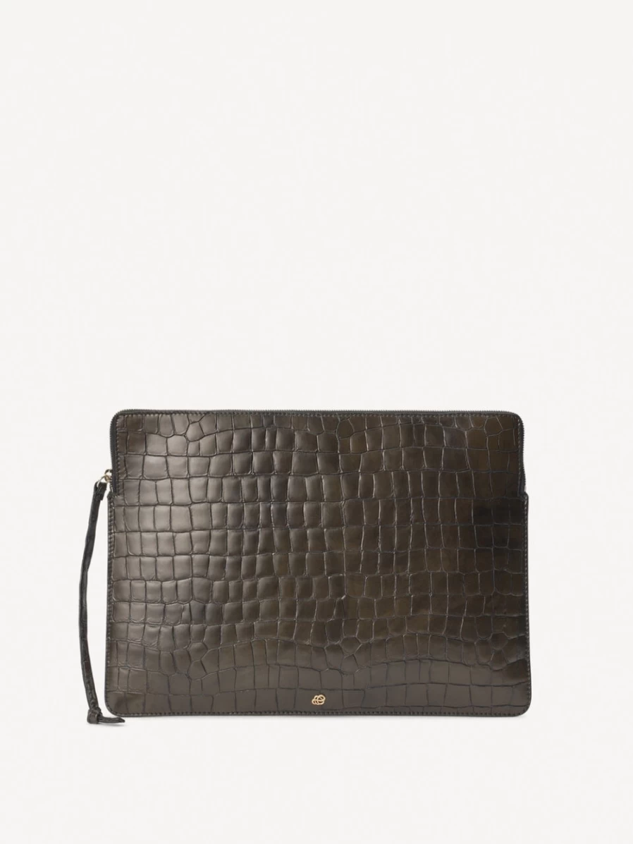 By Malene Birger Aya Dusty Brown Leather Laptop Case for Women