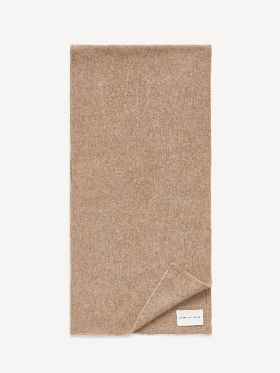 By Malene Birger Finnley Scarf for Women - Tannin Wool Wrap, Luxury Winter Accessory