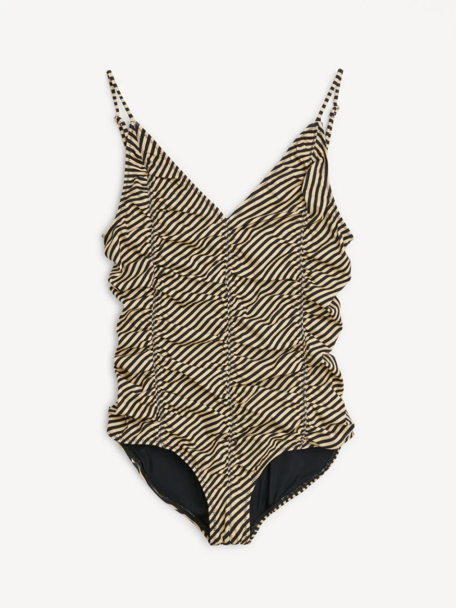 By Malene Birger Women's Tessa Diagonal Stripe Swimsuit