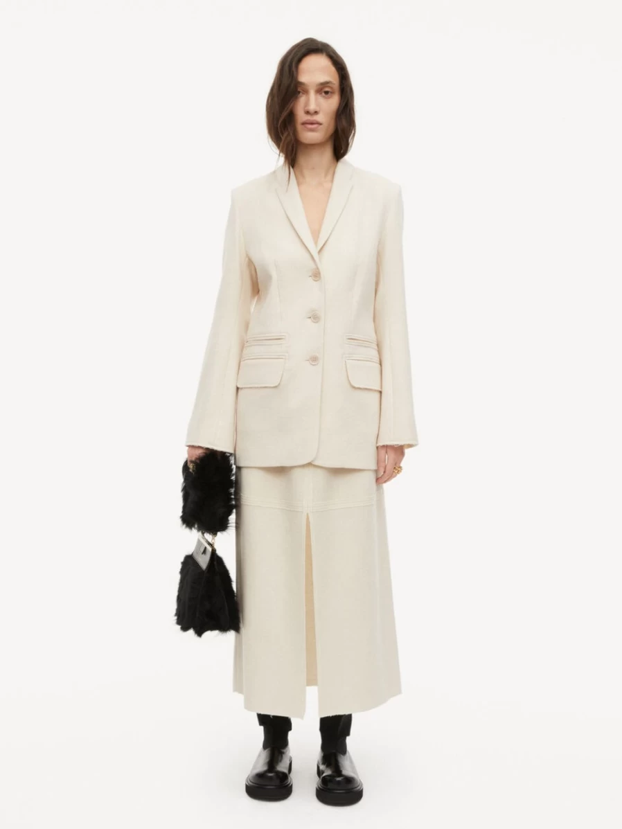 "By Malene Birger Women's Porter Blazer in Fog – Elegant Tailored Jacket"