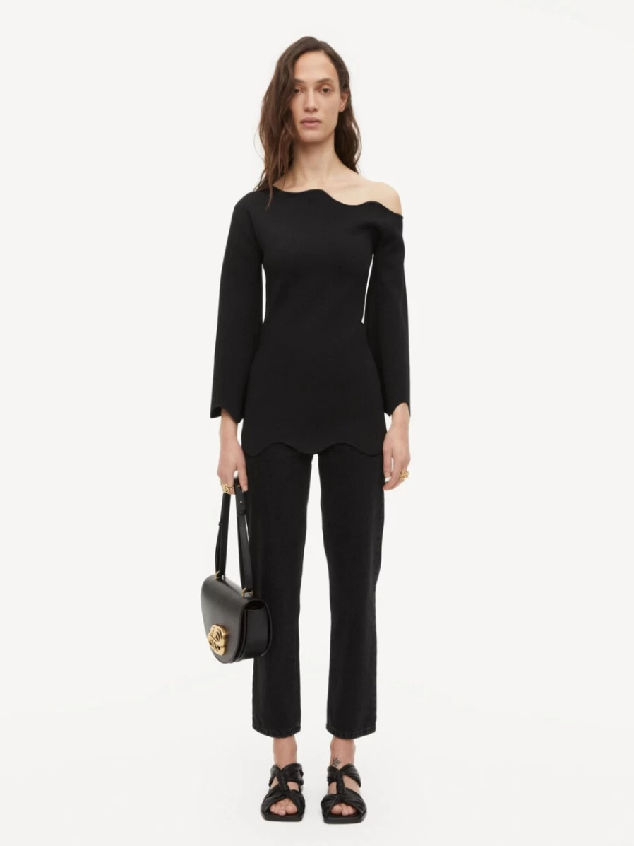By Malene Birger Vikie Top for Women - Black Elegant Blouse