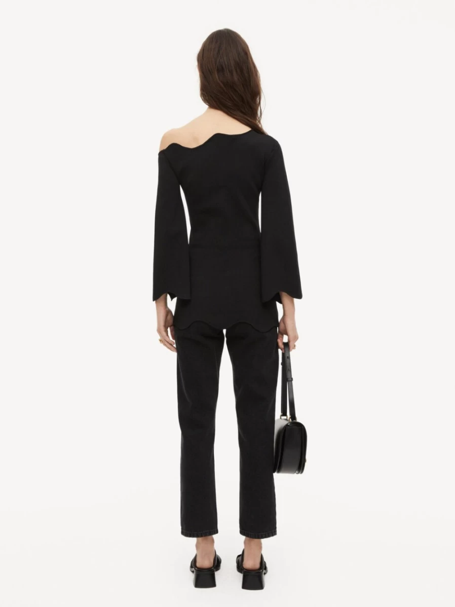 By Malene Birger Vikie Top for Women - Black Elegant Blouse