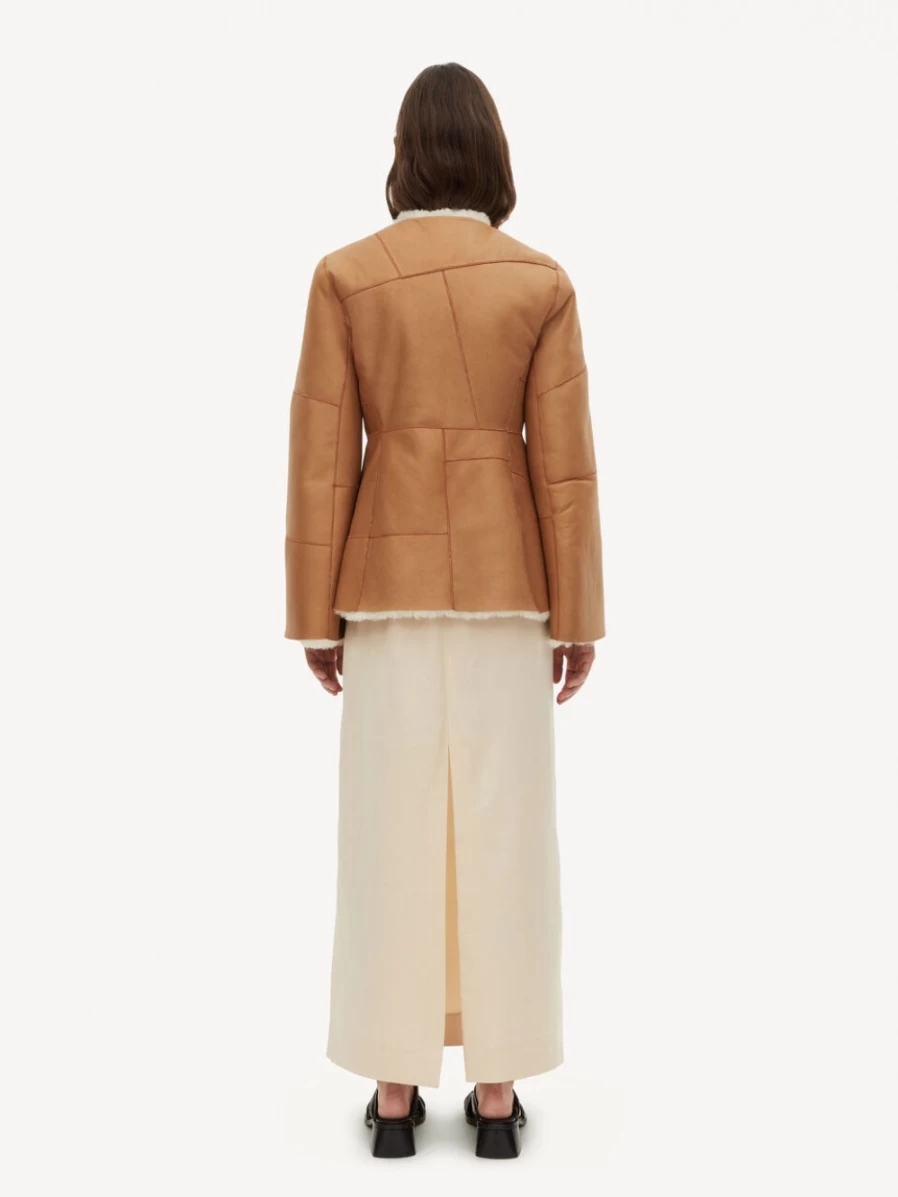 By Malene Birger Women's Vanilla Cream Reversible Shearling Jacket - Albertas Style