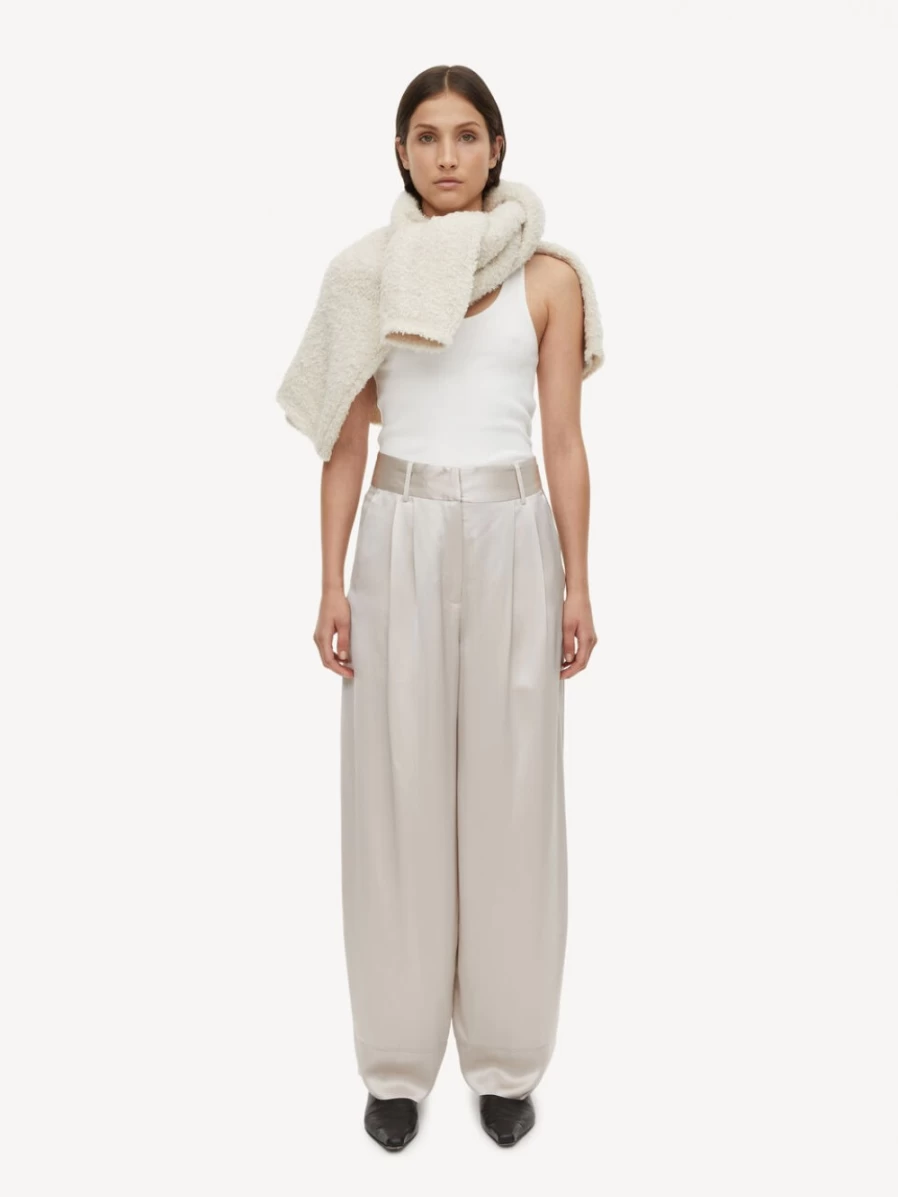 By Malene Birger Women's Stone Piscali Mid-Waist Trousers