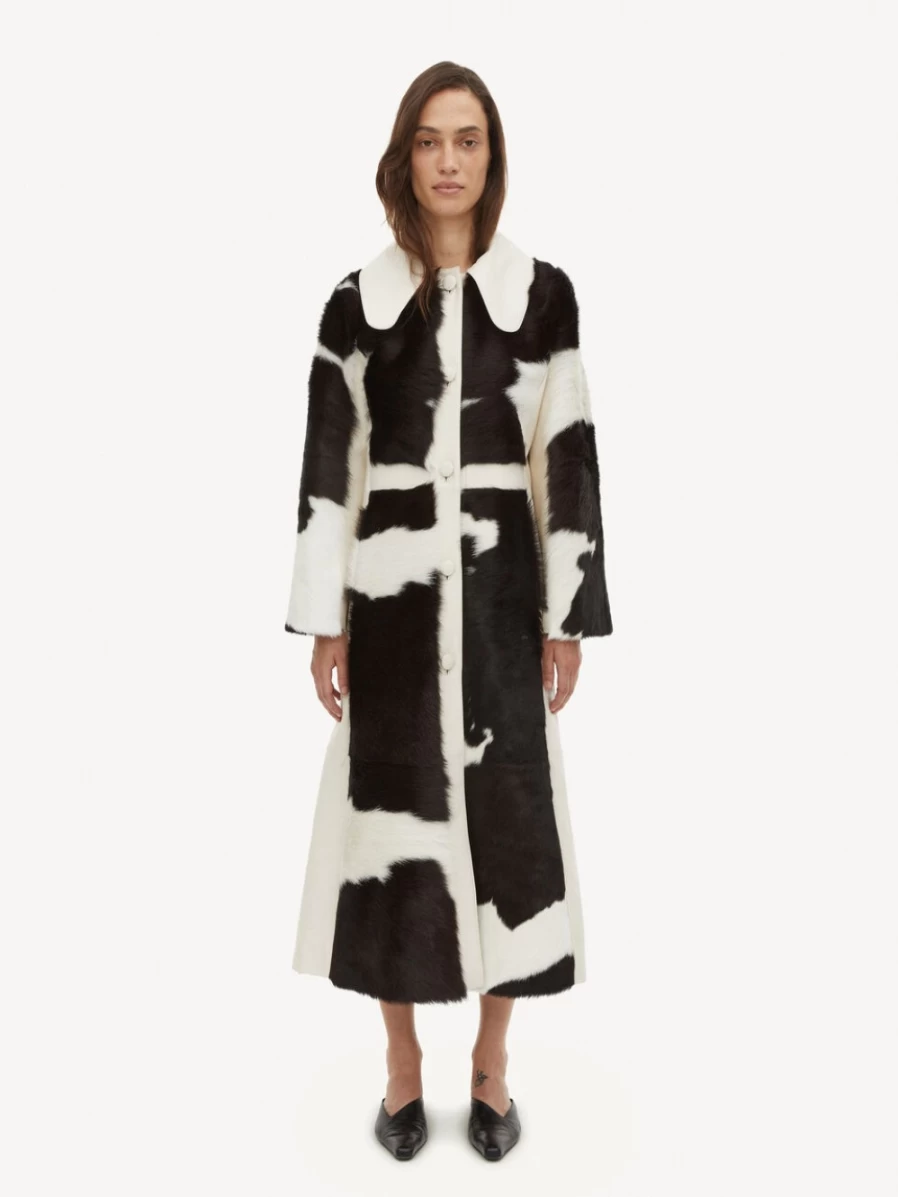 By Malene Birger Women's Cow Print Calf Hair Coat - Madalynn
