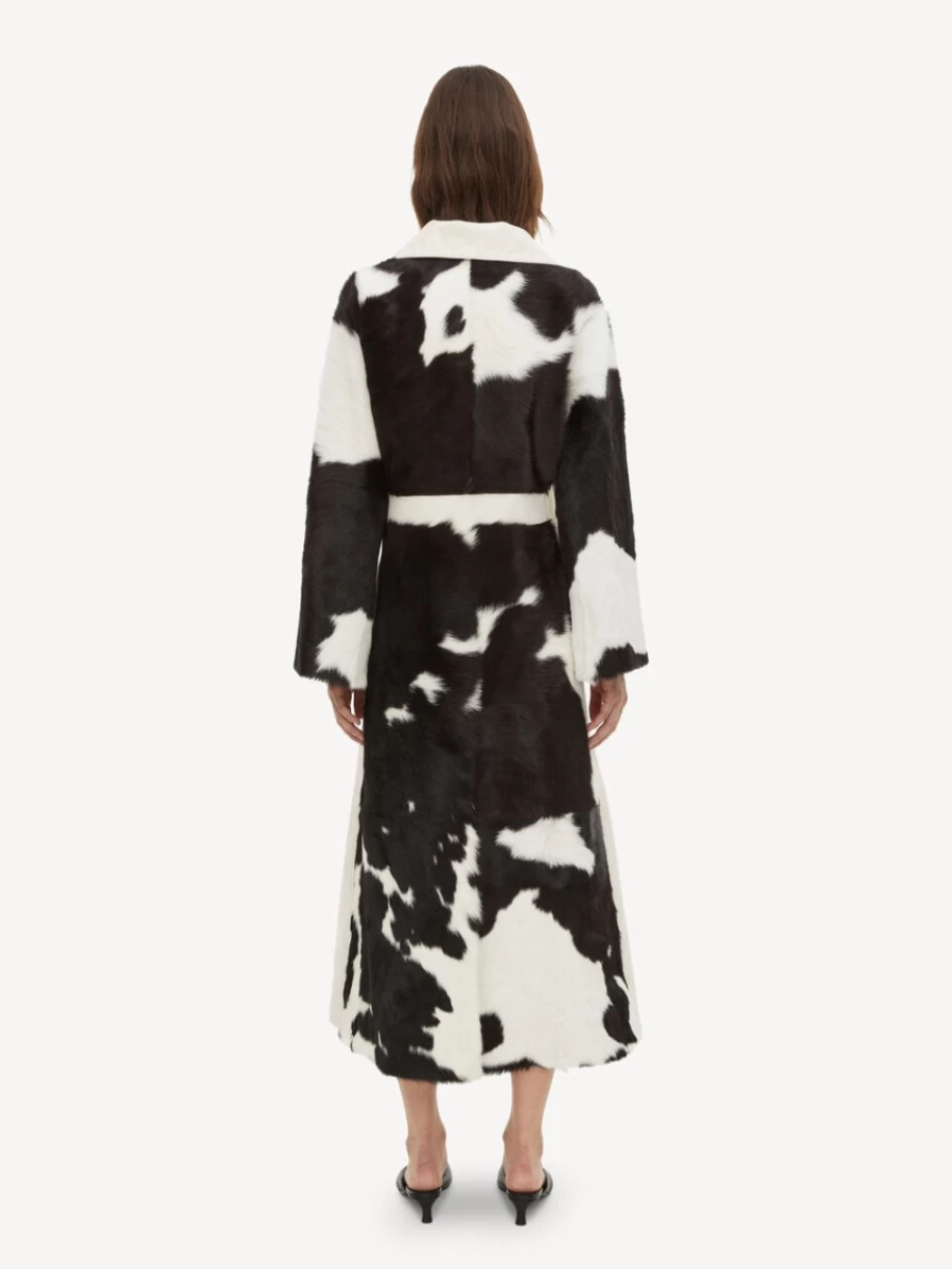 By Malene Birger Women's Cow Print Calf Hair Coat - Madalynn