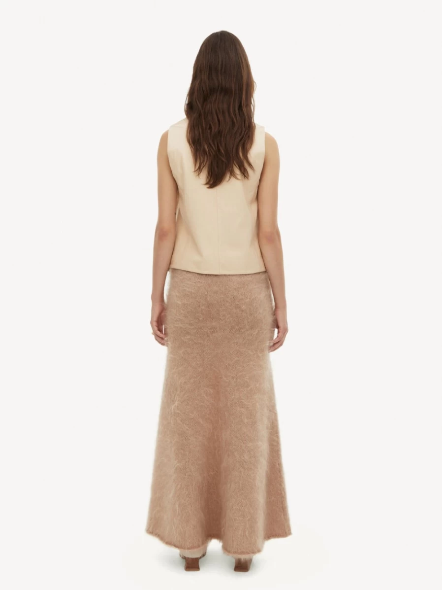 By Malene Birger Women's Hevina Maxi Skirt in Twill Beige - Elegant Long Skirt for Women