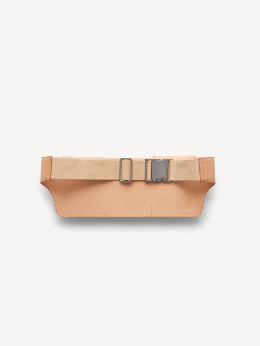 By Malene Birger Women's Tan Leather Belt Bag - Belmoa Crossbody Bag for Women