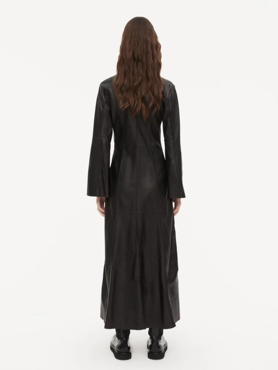 By Malene Birger Women's Black Karmillos Leather Maxi Dress