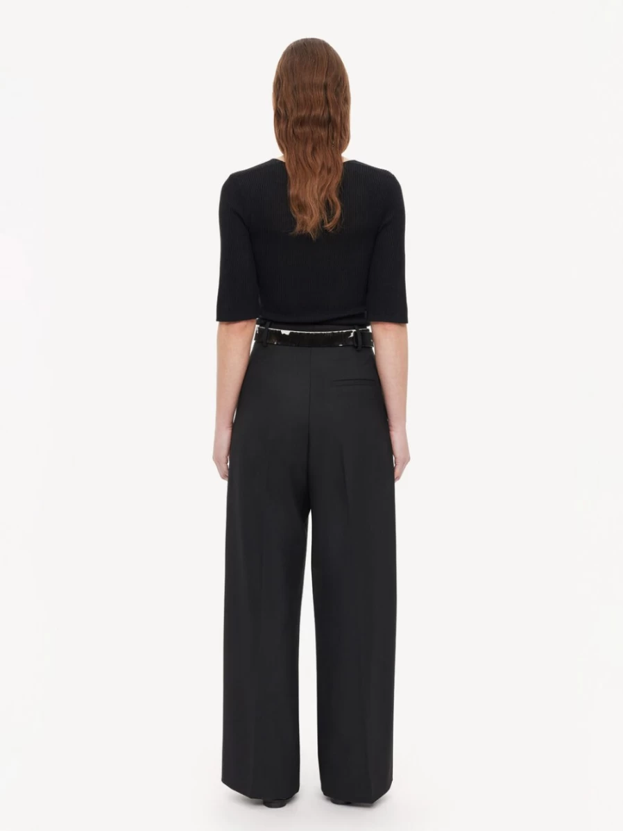 By Malene Birger Women's Black Remona Ribbed-Knit Top