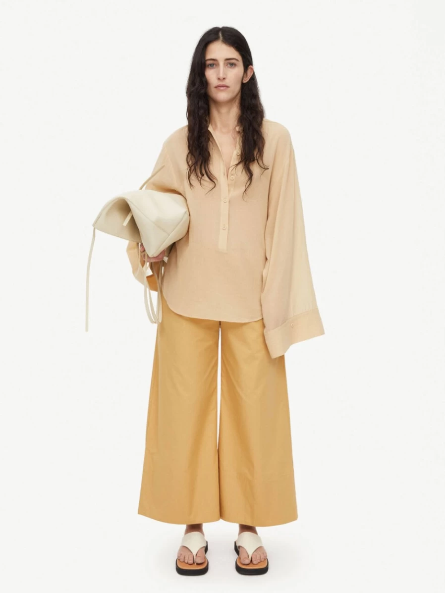 By Malene Birger Luisa High-Waisted Trousers for Women in Light Camel