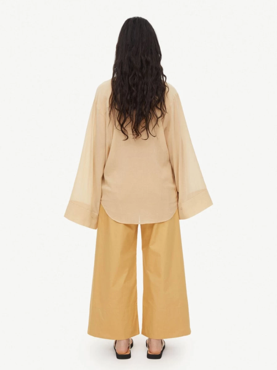 By Malene Birger Luisa High-Waisted Trousers for Women in Light Camel