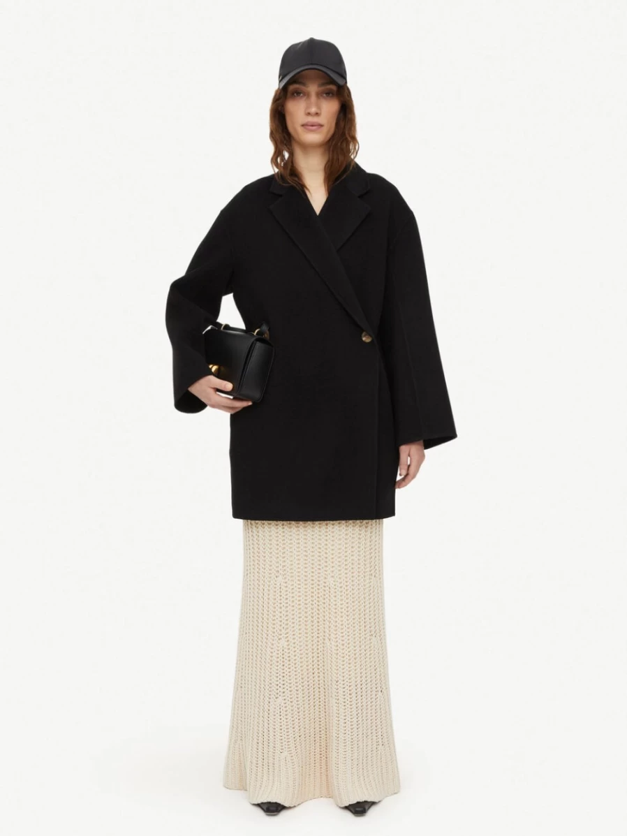 By Malene Birger Ayvia Black Double-Breasted Coat for Women