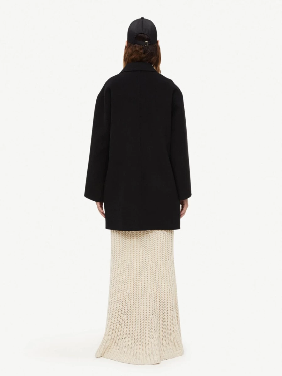 By Malene Birger Ayvia Black Double-Breasted Coat for Women
