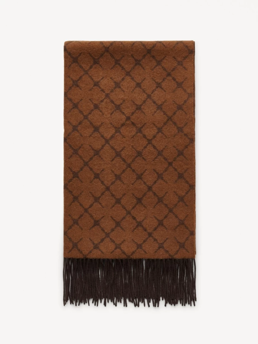 By Malene Birger Women's Dark Tan Wool & Cashmere Scarf - Ortega Collection