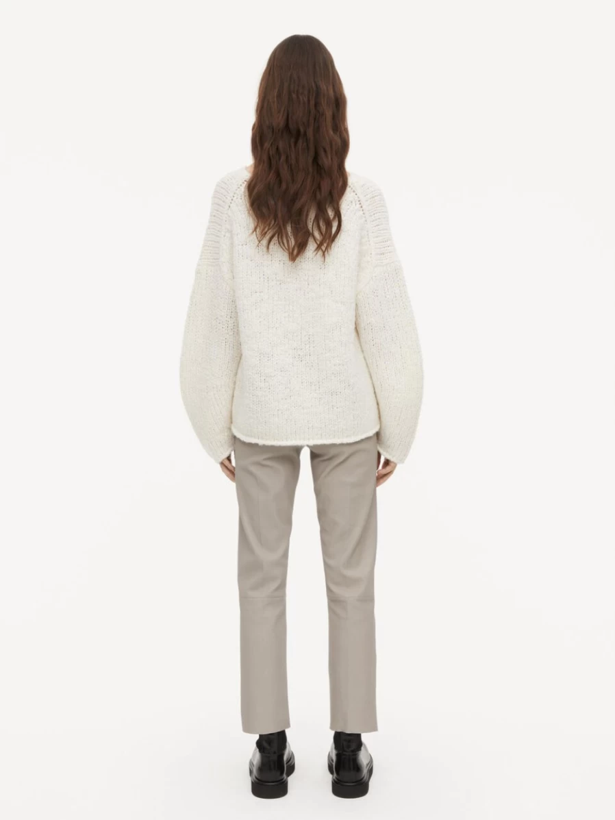 By Malene Birger Women's Florentina Leather Trousers in Marble