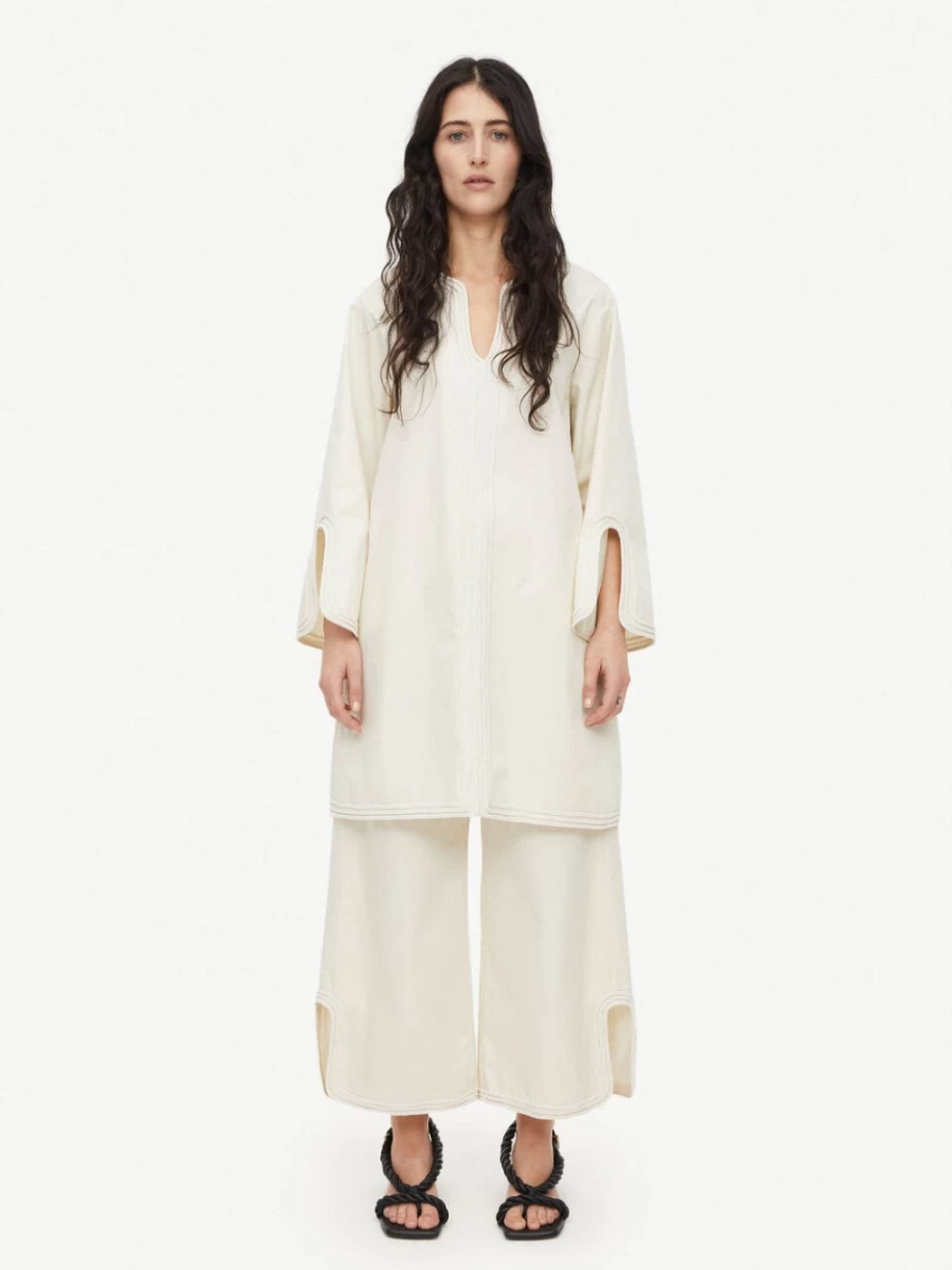 By Malene Birger Maisa Midi Dress for Women in Pearl - Elegant Feminine Style